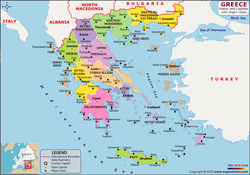 map of greece